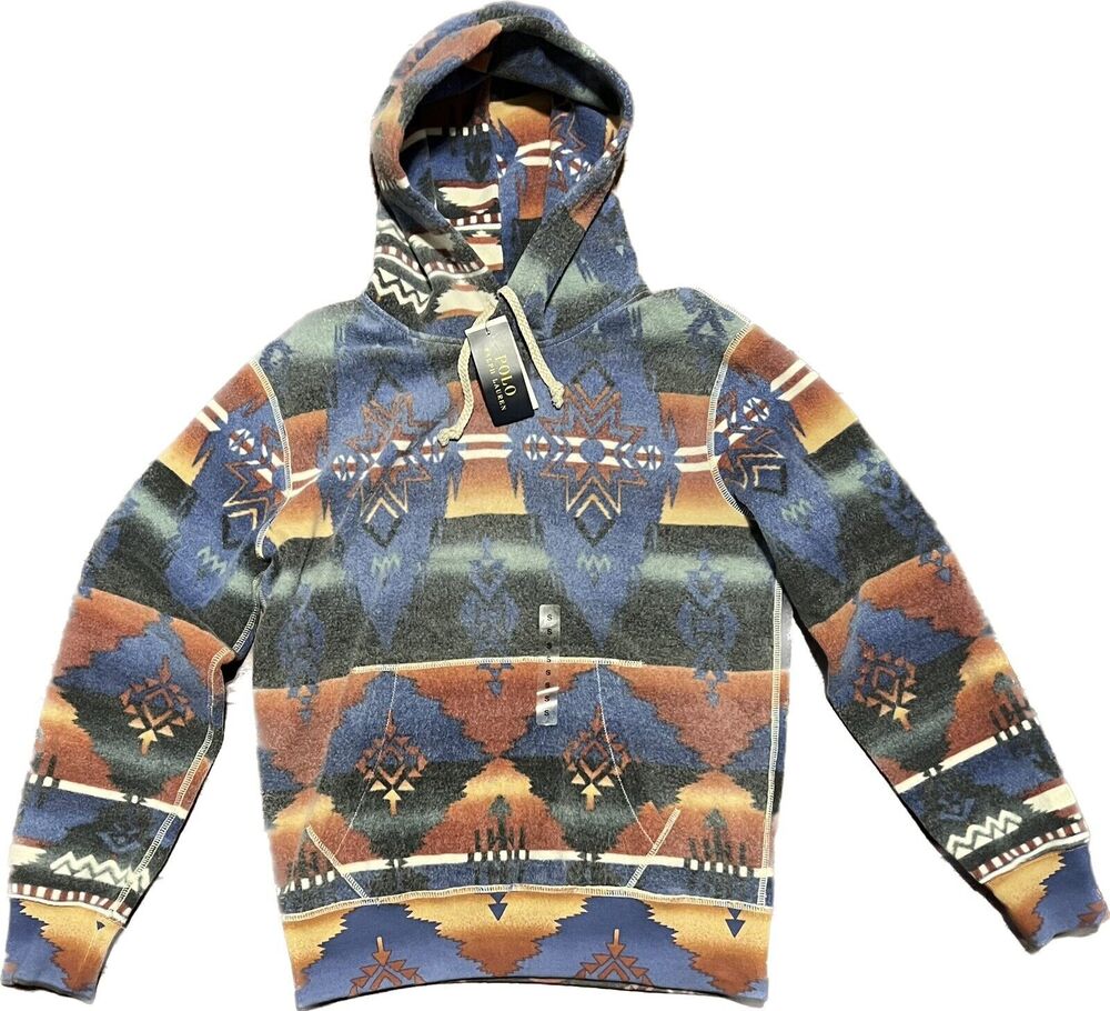Polo Ralph Lauren Mens Sz S Aztec Southwestern Beacon Hoodie Sweatshirt NWT